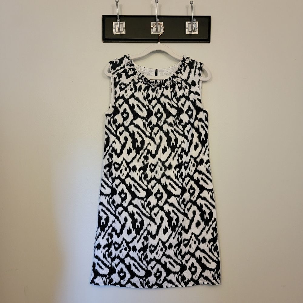 LOFT Linen Ikat Sheath Dress - Picture 2 of 6